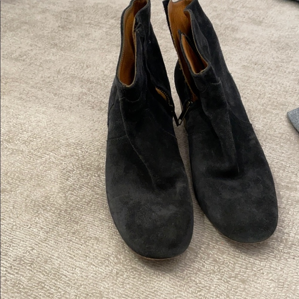 Isabel marant navy suede boots